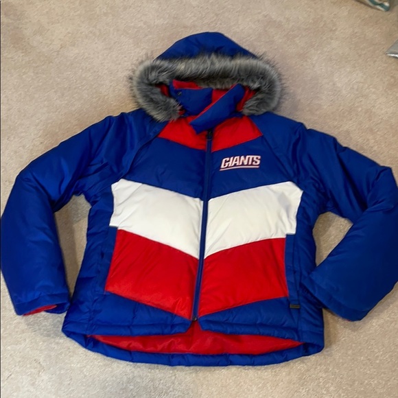 Reebok Jackets & Blazers - NY Giants Reebok Puffer Convertible Coat Vest Sz M